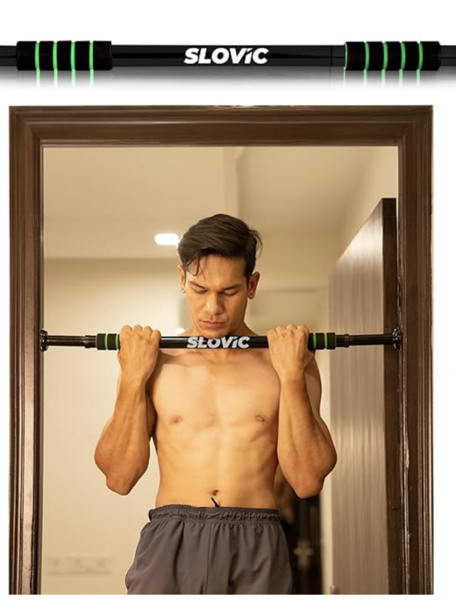 Slovic Door Pull Up Bar for Home | No Screw Adjustable Bar